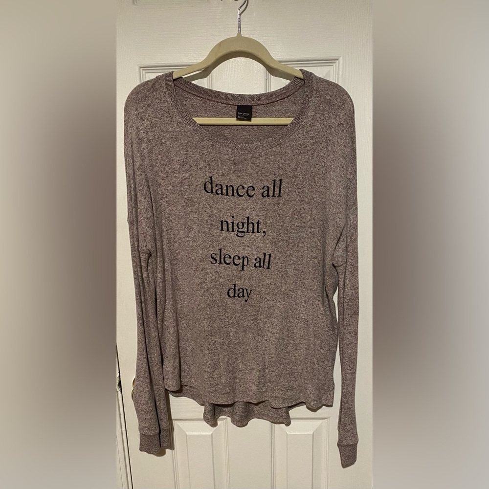 Free Press Taupe Heathered Sweater
